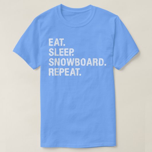 Eat Sleep Snowboard Herhalen Snowboarde T-shirt (Design voorkant)
