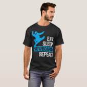 Eat Sleep Snowboard Repeat Funny Winter T-shirt (Voorkant volledig)