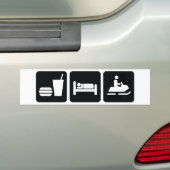Eat Sleep Snowmobile Bumpersticker (Op auto)