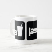Eat Sleep Snowmobile Koffiemok (Voorkant links)