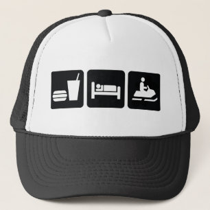 Eat Sleep Snowmobile Trucker Pet