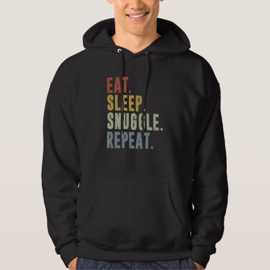Eat Sleep Snuggle Repeat Snuggling Hoodie (Voorkant)