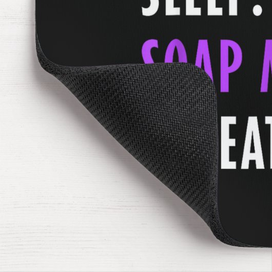 Eat Sleep Soap Making Repeat - Crafters Soapmaking Muismat (Hoek)