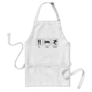 Eat Sleep Soccer Apron Standaard Schort