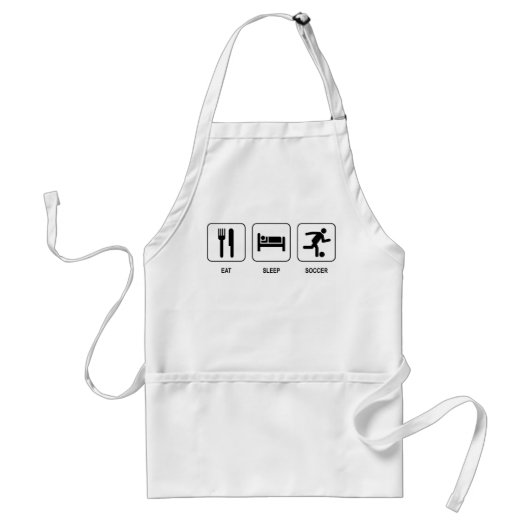 Eat Sleep Soccer Apron Standaard Schort (Voorkant)