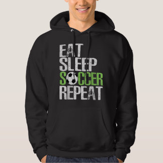 Eat Sleep Soccer Herhaal Cool Sport Player Gift Hoodie