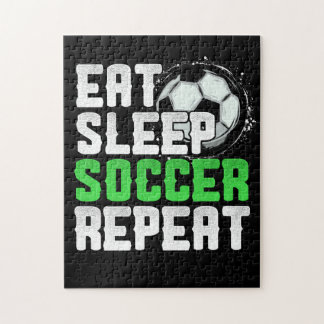Eat Sleep Soccer Herhaal Cool Sport Player Legpuzzel