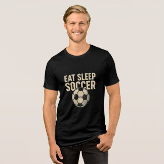 Eat Sleep Soccer Herhaal T-Shirt