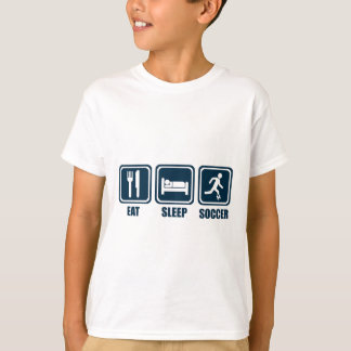 Eat Sleep Soccer Herhaal T Shirt
