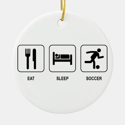 Eat Sleep Soccer Ornament (Voorkant)