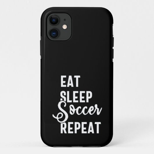 eat sleep soccer repeat Case-Mate iPhone case (Achterkant)