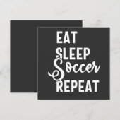 eat sleep soccer repeat kaart (Voorkant / Achterkant)
