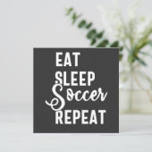 eat sleep soccer repeat kaart (Staand voorkant)