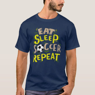 Eat Sleep Soccer Repeat Routine Ball Sports retro T-shirt