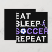 Eat Sleep Soccer Repeat Shirt Cool Sport Player Save The Date (Voorkant / Achterkant)