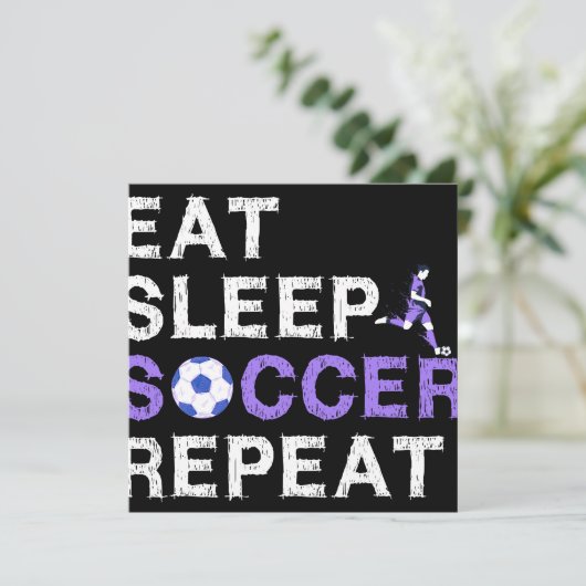 Eat Sleep Soccer Repeat Shirt Cool Sport Player Save The Date (Staand voorkant)