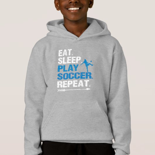 Eat Sleep Soccer Repeat Slogan Funny Grunge (Voorkant)