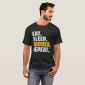 Eat Sleep Soccer Repeat   Soccer Player Retro Vint T-shirt (Voorkant volledig)