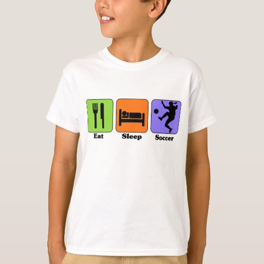 Eat Sleep Soccer t-shirt (Voorkant)