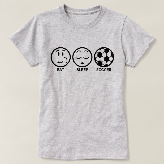 Eat Sleep Soccer T-shirt (Design voorkant)