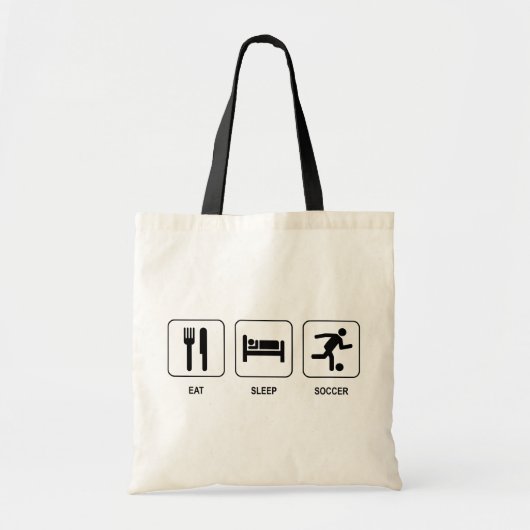Eat Sleep Soccer Tote Bag (Voorkant)