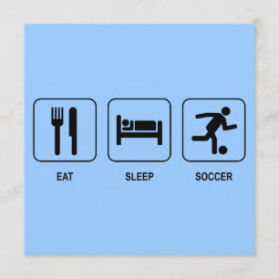 Eat Sleep Soccer Uitnodiging
