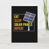 Eat Sleep Solar Panels Photovoltaic Sun Kaart (Voorkant)