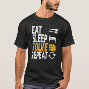 Eat Sleep Solve Herhaal de snelheid van de Wiskund T-shirt