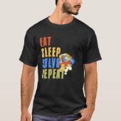 Eat Sleep Solve Repeat  Solve Cube Puzzle Fun  8 T-shirt (Voorkant)