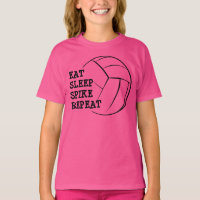 Eat Sleep Spike Repat Volleyball Raglan Shirt