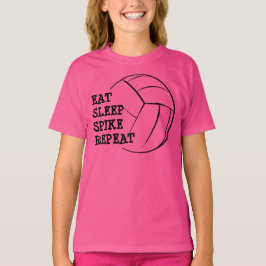 Eat Sleep Spike Repat Volleyball Raglan Shirt
