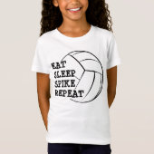 Eat Sleep Spike Repat Volleyball Shirt (Voorkant)