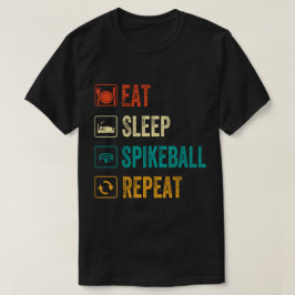 Eat Sleep spikeball Herhaling  ontwerp T-shirt