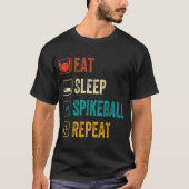 Eat Sleep spikeball Herhaling  ontwerp T-shirt (Voorkant)