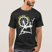 Eat Sleep Spin Wool Repeat Cute Hand Spinning Whee T-shirt (Voorkant)