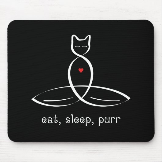 Eat Sleep Spint - Fancy stijltekst. Muismat (Voorkant)