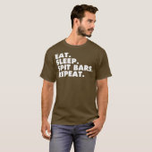 Eat Sleep Spit Bars Music Artist Rap Star Gift T-shirt (Voorkant volledig)