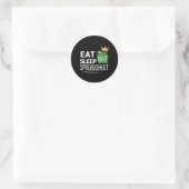 Eat Sleep Spreadsheet Classic Round Sticker (Tas)