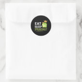 Eat Sleep Spreadsheet Classic Round Sticker (Tas)