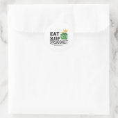 Eat Sleep Spreadsheet Classic Round Sticker (Tas)