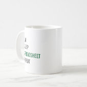 Eat Sleep Spreadsheet Herhaal Funny Accounting Koffiemok (Voorkant links)