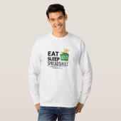 Eat Sleep Spreadsheet T-Shirt (Voorkant volledig)