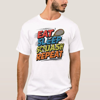 Eat Sleep Squash Herhalen T-shirt