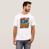 Eat Sleep Squash Herhalen T-shirt (Voorkant volledig)