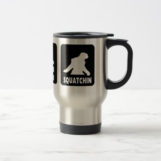 Eat Sleep Squatch - Funny Coffee Travel Mug Reisbeker (Rechts)