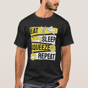 Eat Sleep Squeeze Herhaal limonade standaard T-shirt