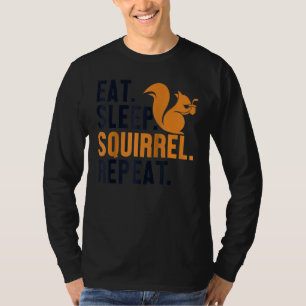 Eat Sleep Squirrel Herhaal Fox Eastern Grey Japans T-shirt