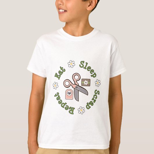 Eat Sleep Sshit Herhaal Kinder Sweatshirt (Voorkant)