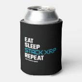 Eat Sleep Stack Funny XRP Crypto Quote Meme Blikjeskoeler (Blikje Voorkant)