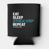 Eat Sleep Stack Funny XRP Crypto Quote Meme Blikjeskoeler (Voorkant)